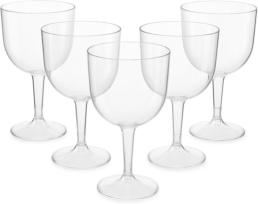 Nievan 20 Reusable Plastic Gin Glasses