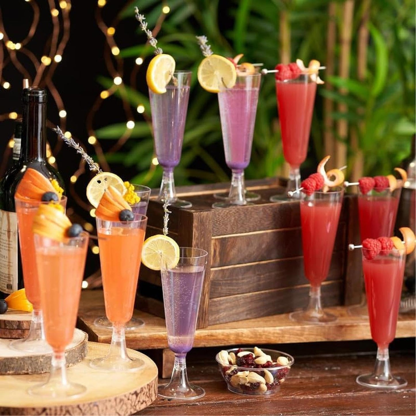 ๐พ Premium Plastic Champagne Flutes 100ml