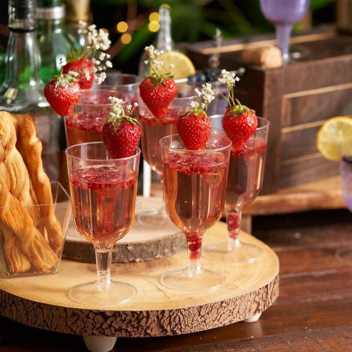 Reusable Clear Plastic Wine Glasses for Cocktails, Tastings and Parties – 20cl