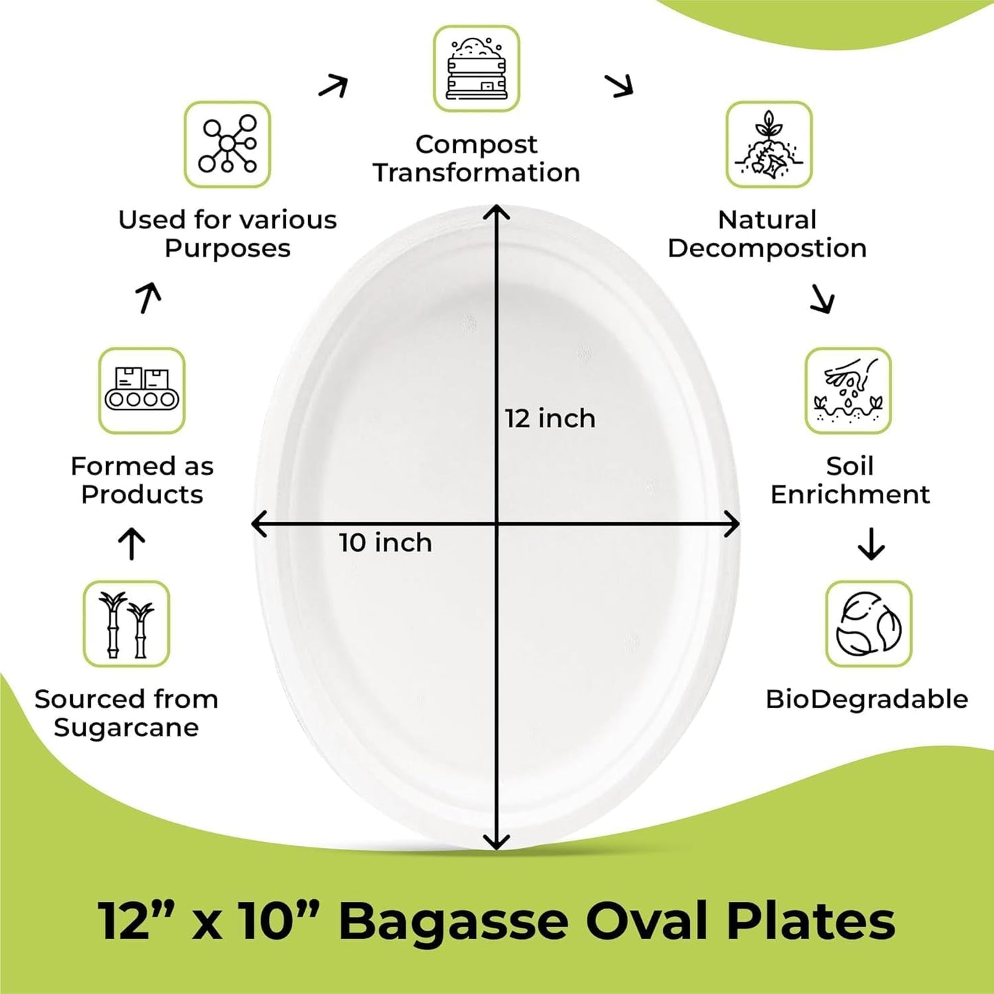 Disposable White Paper Plates | Heavy Duty, Microwave Safe, Compostable (Multiple Sizes & Pack Options)