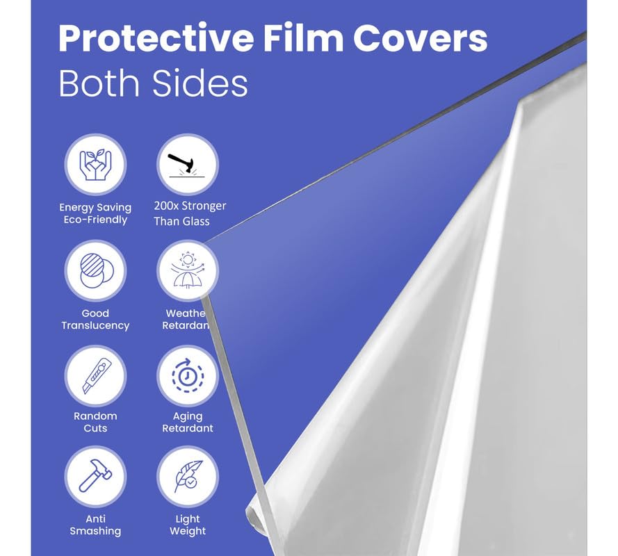 Premium Solid Clear Polycarbonate Sheets 3mm–8mm | UV Protected, Shatterproof, Lightweight Glass Alternative for Roofing & Greenhous