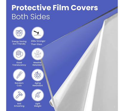 Premium Solid Clear Polycarbonate Sheets 3mm–8mm | UV Protected, Shatterproof, Lightweight Glass Alternative for Roofing & Greenhous