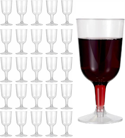 Reusable Clear Plastic Wine Glasses for Cocktails, Tastings and Parties – 20cl