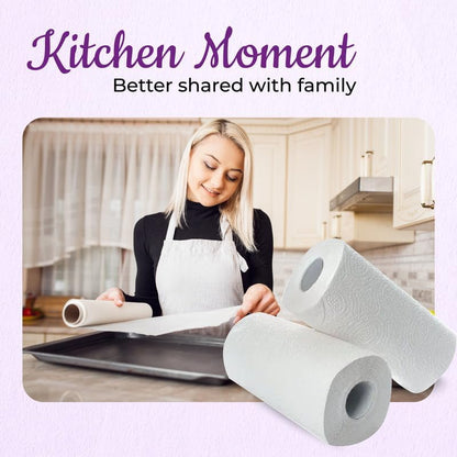 Ultra Absorbent 2-Ply Kitchen Rolls – Extra Thick & Durable Paper Towels, 120 Sheets per Roll (Bulk Packs)