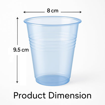 Blue Reusable Plastic Cups 9oz (250ml) – Durable Ripple Tumblers for Parties, Events, Catering & Hospitality