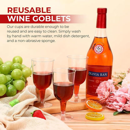 Reusable Clear Plastic Wine Glasses for Cocktails, Tastings and Parties – 20cl