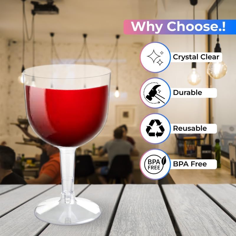 Nievan 20 Reusable Plastic Gin Glasses