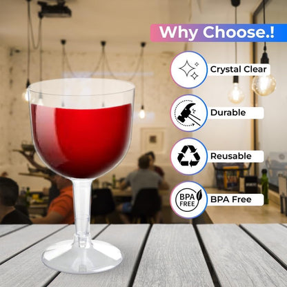 Nievan 20 Reusable Plastic Gin Glasses