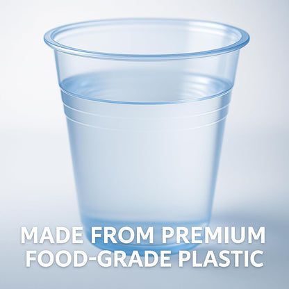 Blue Reusable Plastic Cups 9oz (250ml) – Durable Ripple Tumblers for Parties, Events, Catering & Hospitality
