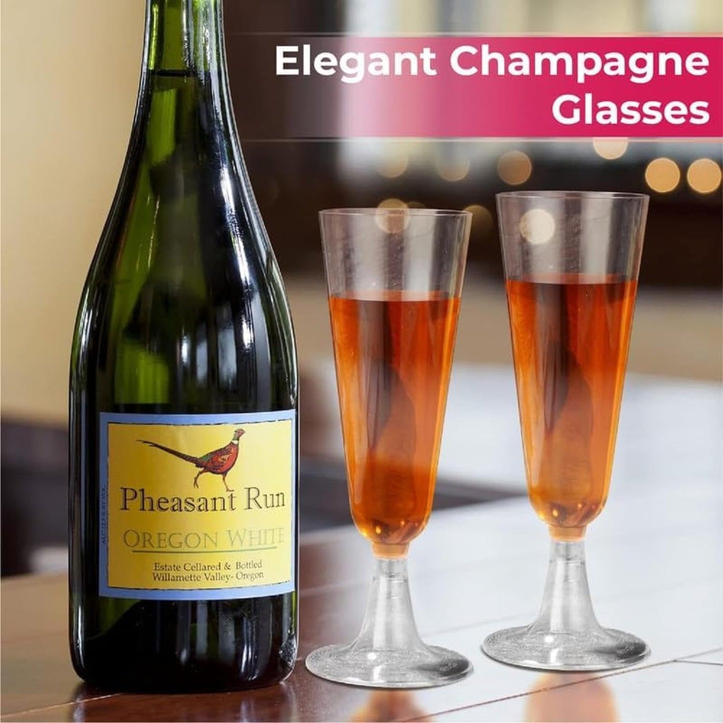 🍾 Premium Plastic Champagne Flutes 100ml
