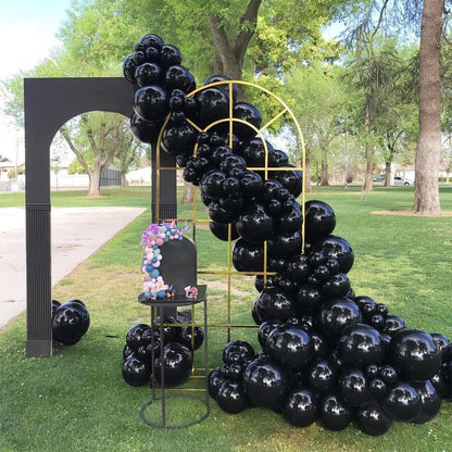 Plain Black Latex Party Balloons Perfect for Halloween, Christmas, Birthday, Wedding, Engagement, Anniversary
