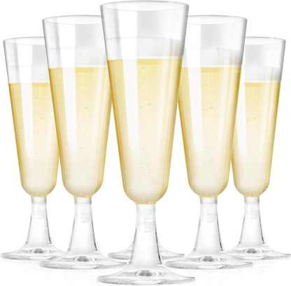🍾 Premium Plastic Champagne Flutes 100ml