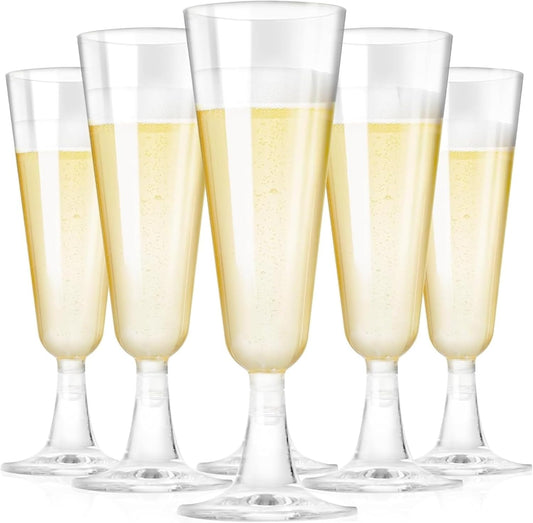 🍾 Premium Plastic Champagne Flutes 100ml