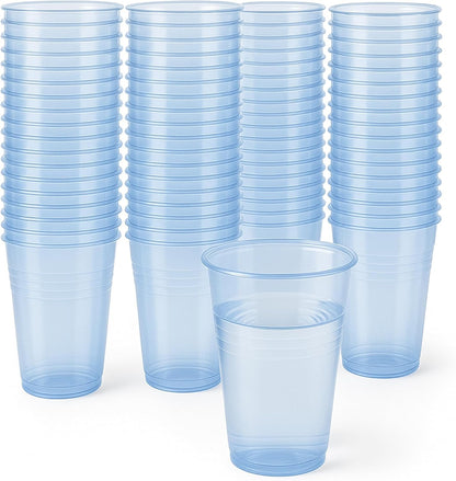 Blue Reusable Plastic Cups 9oz (250ml) – Durable Ripple Tumblers for Parties, Events, Catering & Hospitality