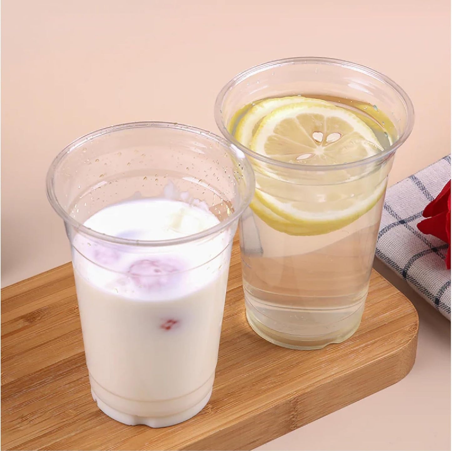 Clear 14oz Plastic Cups for Smoothies & Milkshakes – Food-Grade Disposable/Reusable Drinkware for Weddings, Birthdays & Cafés