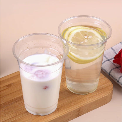 Clear 14oz Plastic Cups for Smoothies & Milkshakes – Food-Grade Disposable/Reusable Drinkware for Weddings, Birthdays & Cafés