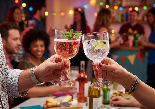 Nievan 20 Reusable Plastic Gin Glasses